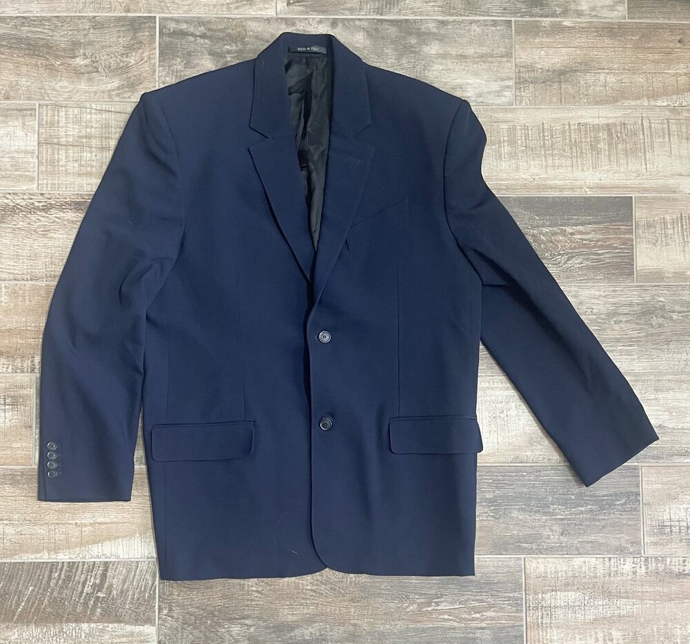$3795 NWT Balenciaga Navy Wool Blend 2-Button Oversized Blazer Sport Coat L